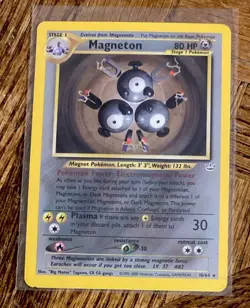 2001 POKEMON NEO REVELATION MAGNETON HOLO CARD 10/64 STAGE 1 80 HP - Image 1