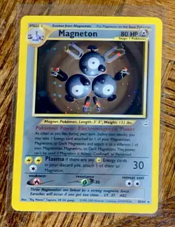 2001 POKEMON NEO REVELATION MAGNETON HOLO CARD 10/64 STAGE 1 80 HP - Image 3