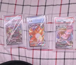 Pokemon TCG 3 Cards Umbreon VMAX Charizard VMAX Mew VMAX Japanese Graded - Image 1