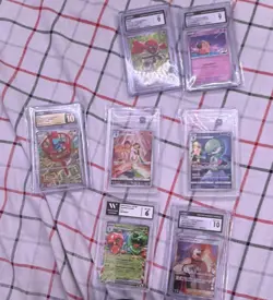 Pokemon TCG Japanese Graded Lot 7 Cards Gallade Growlithe Paradox Rift 2023 - Image 1