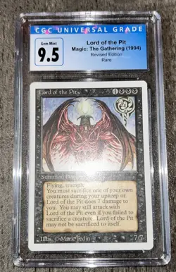 Magic The Gathering Lord of the Pit 1994 Rare CGC 9.5 gem mint - Image 1