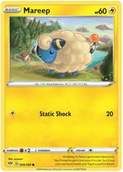 X4 Mareep 055/189 Darkness Ablaze Common LP/NM Pokemon DNA GAMES - Image 1