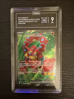 Volcanion EX 171/159 Ultra Rare 2025 Pokemon Journey Together TAG 9 Mint - Image 1