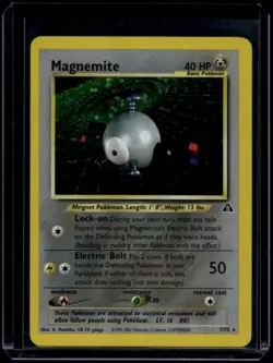 Pokemon TCG Magnemite 7/75 Neo Discovery Holo Rare LP - Image 1