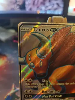Pokemon TCG Tauros GX 144/149 Sun & Moon Base Set Full Art Ultra Rare Holo NM - Image 2