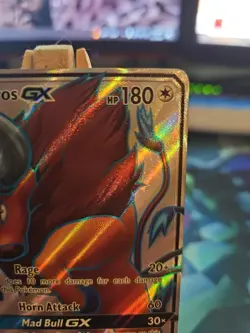 Pokemon TCG Tauros GX 144/149 Sun & Moon Base Set Full Art Ultra Rare Holo NM - Image 3