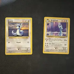 Pokemon TCG Dragonair 18/102 Regular Unlimited Rare + shadowless dratini - Image 1