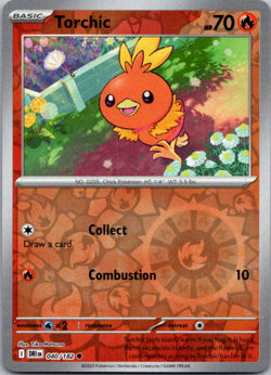 Pokemon Surging Sparks Torchic 040/182 Reverse Holo NM Mint Rare Authentic TCG - Image 1