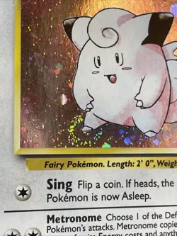 Pokemon Clefairy 6/130 Base Set 2 Holo (W/swirl) MP Card - Image 5