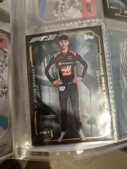 Topps F1 Turbo Attax 2025 Black Edge Card Oliver Bearman EDG7 - Image 1