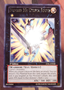 Yugioh Number 39: Utopia Roots LVAL-EN048 Rare 1st Edition - Image 1