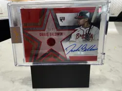 2025 Topps Five Star - Stars And Stitches Autograph Drake Baldwin Red 1/1 - Image 1