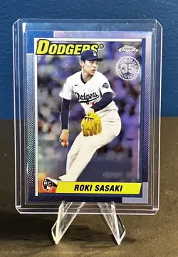 2025 Topps Chrome Update Series - 1990 Topps Baseball Roki Sasaki #90CU-18 (RC) - Image 1