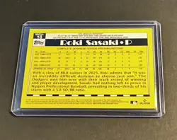 2025 Topps Chrome Update Series - 1990 Topps Baseball Roki Sasaki #90CU-18 (RC) - Image 3