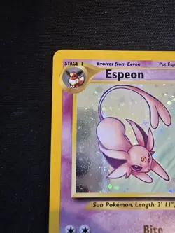 Pokemon Neo Discovery Espeon 1/75 Swirl Holo Rare NM - Image 2