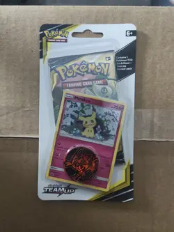 Pokemon Sun Moon Team Up Gengar Artwork with Mimikyu Promo Blister Pack - Image 1