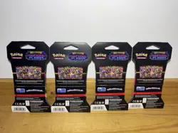POKEMON Mega Evolution Phantasmal Flames Blister Packs Mega Gengar Art Set of 4 - Image 3