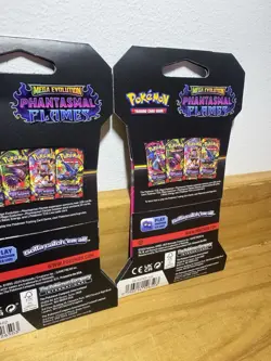 POKEMON Mega Evolution Phantasmal Flames Blister Packs Mega Gengar Art Set of 4 - Image 4