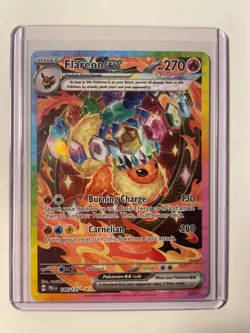 Pokemon TCG Prismatic Evolutions Flareon EX Special Illustration Card 146/131 NM - Image 1