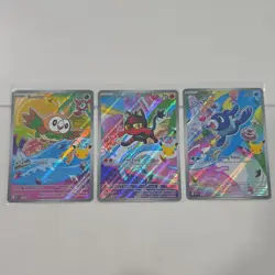 Pokemon first partner 2026 Holo Rowlet Litten Popplio MEP Card Lot 3 - Image 1