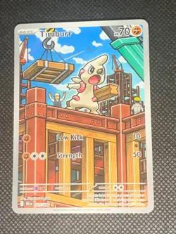 Timburr 125/086 - Black Bolt Pokemon Card - NM - Image 1