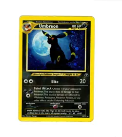 Umbreon 13/75 Pokemon TCG Neo Discovery Set Unlimited Holo Rare Card WOTC MP - Image 1