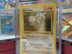 Hitmonlee 7/62 Fossil Holo Rare Vintage Pokemon card, Graded CGC 8.5 - Image 4