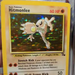 Hitmonlee 7/62 Fossil Holo Rare Vintage Pokemon card, Graded CGC 8.5 - Image 5