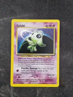 Pokemon TCG Celebi Neo Revelation Holo Rare Card 3/64 Unlimited HP - Image 1