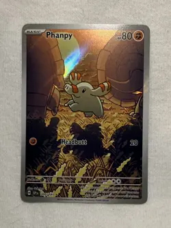 Pokemon TCG Phanpy Illustration Rare Surging Sparks 205/191 NM Condition - Image 1
