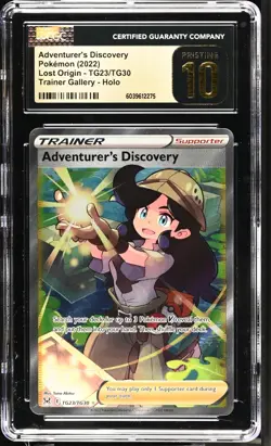 2022 Pokemon SWSH Adventurer's Discovery Lost Origin #TG23 CGC 10 PRISTINE - Image 1