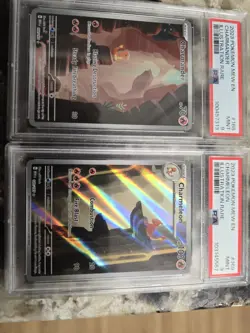 Pokemon S&V 151 Charmander #168 and Charmeleon #169 Set PSA 9 - Image 1