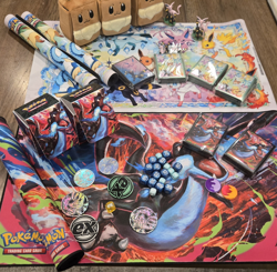 Pokemon TCG Eevee Evolutions Standard Playmat 24x14in Rubber Non-Slip - Image 1