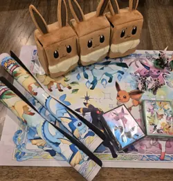 Pokemon TCG Eevee Evolutions Standard Playmat 24x14in Rubber Non-Slip - Image 3