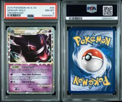 No Reserve PSA 8 2010 Pokemon Gengar Prime HGSS Triumphant #94 Ultra Rare Holo - Image 3
