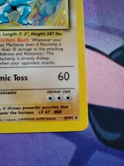 Pokemon Card Machamp 1st Edition Base Set Holo Rare 8/102 NM/M Never Played - Image 4