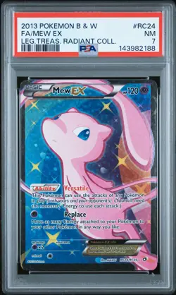 2013 POKEMON B&W LEGEND TREASURES RADIANT COLL #RC24 FULL ART/MEW EX PSA 7 - Image 1