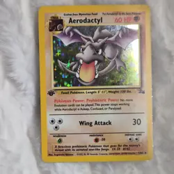 Pokemon Aerodactyl Fossil 1/62 Holo Rare 1999 Stage 1 60 HP 1st Edition - Image 1