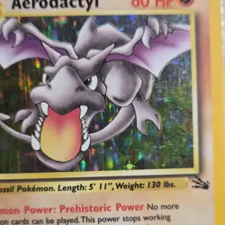 Pokemon Aerodactyl Fossil 1/62 Holo Rare 1999 Stage 1 60 HP 1st Edition - Image 3
