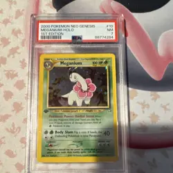 Pokemon Meganium 10/111 Neo Genesis 1st Edition Holo 2000 PSA 7 - Image 1