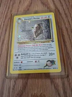 Giovanni's Persian 8/132 Holo Rare Unlimited Gym Challenge Pokemon - Image 1