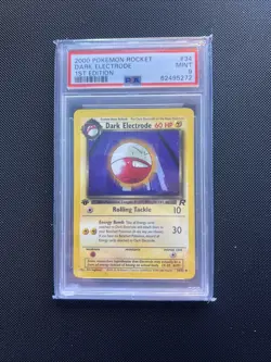 2000 Pokemon Team Rocket 1st Edition Dark Electrode 34/82 PSA 9 Mint - Image 1