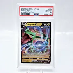 2021 Pokemon Rayquaza V #110 PSA 10 Evolving Skies 110/203 SWSH - Image 1