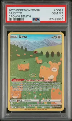 Ditto GG22/GG70 Sword Shield Crown Zenith Pokemon PSA 10 - Image 1