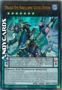 DRAGO XYZ RIBELLIONE OCCHI DIVERSI • Ultra R • BLMR IT005 • 1Ed • Yugioh! - Image 1