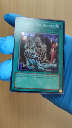 Yu-Gi-Oh! Card 1st Edition KONAMI Tribute to the Doomed - Image 2