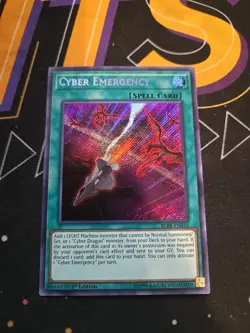Yugioh Cyber Emergency BLRR-EN016 Secret Rare 1st Ed NM - Image 1
