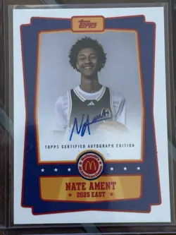 Nate Ament 2025 Topps Chrome McDonald's All American On-Card Event Auto 🏀 🏀 - Image 2