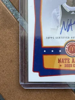Nate Ament 2025 Topps Chrome McDonald's All American On-Card Event Auto 🏀 🏀 - Image 3