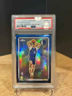 2025-26 Topps Chrome X's and Whoa's! Cooper Flagg Blue Refractor /150 (RC) PSA 9 - Image 2